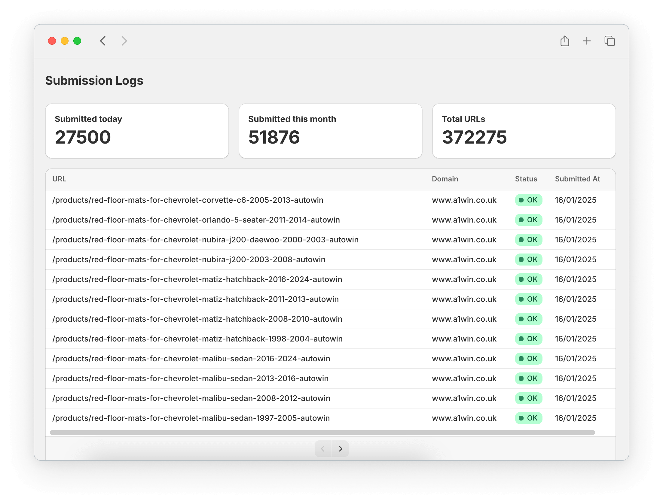 AutoWindex automation settings interface